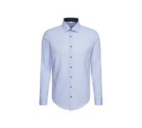 Seidensticker Herren Mens Slim Patch Longsleeve Cotton Shirt, Hellblau(693690), 39 EU