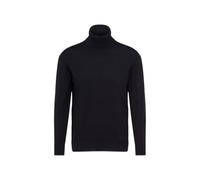 Strickpullover SEIDENSTICKER "Schwarze Rose", Herren, Gr. XXL, schwarz, 100% Wolle, unifarben, regular fit, Rundhals, Pullover Strickpullover, 1/1 Rollkragen Uni (66131708-XXL) schwarz