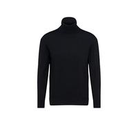 Strickpullover SEIDENSTICKER "Schwarze Rose", Herren, Gr. 3XL, schwarz, 100% Wolle, unifarben, regular fit, Rundhals, Pullover Strickpullover, 1/1 Rollkragen Uni (66131708-XXXL) schwarz