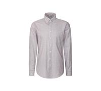 Seidensticker Herren Flanellhemd Regular Fit Langarm Button-Down-Kragen Grau Kariert