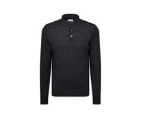 Seidensticker Herren Regular Fit Langarm Polo-Pullover, Grau, XXL