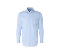Seidensticker Herren Regular Fit Langarm Popeline Hemd, hellblau, 45