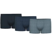 Seidensticker Herren Boxershorts, 3er Pack - Trunk 3-Pack, Single Jersey, Baumwollmischung, einfarbig Schwarz/Blau M