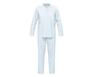 Seidensticker Herren Schlafanzug, lang - Classic Pyjama Set, Web-Schlafanzug, Knopfleiste, Baumwolle Blau 3XL