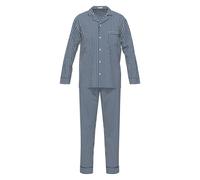 Seidensticker Herren Schlafanzug, lang - Classic Pyjama Set, Web-Schlafanzug, Knopfleiste, Baumwolle Dunkelblau L