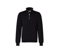 Stehkragenpullover SEIDENSTICKER "Schwarze Rose", Herren, Gr. XL, blau (dunkelblau), 100% Wolle, unifarben, regular fit, ohne Ausschnitt, Pullover Stehkragenpullover, Quarter Zip Uni (47147811-XL) dun