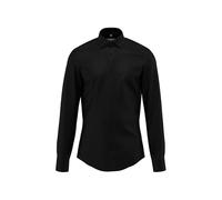 Businesshemd SEIDENSTICKER, Herren, Gr. XL (44), Extra verlängerter Arm, schwarz, 100% Baumwolle, unifarben, tailored fit, Extra verlängerter Arm 2-Knopf-Manschette, Hemden, Shaped Kentkragen Uni (984