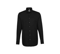 Seidensticker Herren Shirt Extra Slim Bügelfrei Kent Langarm Patch 12, Schwarz, 37