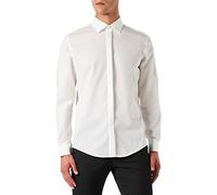 Seidensticker Herren Slim Bügelfrei Kent Langarm Umschlagmanschette Shirt, Ecru, 41 EU