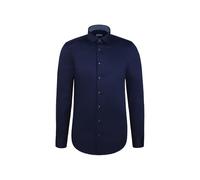 Seidensticker Businesshemd Schwarze Rose Slim Fit Kentkragen Dunkelblau 100% Baumwolle Größe 42