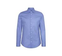 Businesshemd SEIDENSTICKER "Schwarze Rose", Herren, Gr. XL (44), normale Ärmellängen, mittelblau, 100% Baumwolle, bedruckt, slim fit, 2-Knopf-Manschette, Hemden, Slim 1/1 Kentkragen Druck (97977468-44