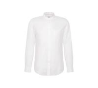 Leinenhemd SEIDENSTICKER "Schwarze Rose", Herren, Gr. XL (44), normale Ärmellängen, weiß, 100% Leinen, unifarben, slim fit, 2-Knopf-Manschette, Hemden, Slim 1/1 Stehkragen Uni (84528543-44) weiß