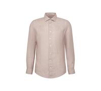 Leinenhemd SEIDENSTICKER "Schwarze Rose", Herren, Gr. M (40), normale Ärmellängen, beige, 100% Leinen, unifarben, slim fit, 2-Knopf-Manschette, Hemden, Slim 1/1 Kentkragen Uni (85369836-40) beige