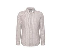 Leinenhemd SEIDENSTICKER "Schwarze Rose", Herren, Gr. L (41), normale Ärmellängen, grün, 100% Leinen, gestreift, slim fit, 2-Knopf-Manschette, Hemden, Slim 1/1 Kentkragen Gestreift (29860867-41) grün