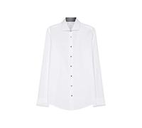 Seidensticker Herren Slim Fit Langarm Popeline Hemd, weiß, 42