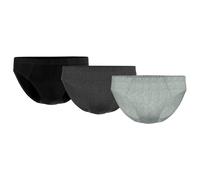 Seidensticker Herren Slips, 3er Pack - Brief 3-Pack, Single Jersey, Baumwollmischung, einfarbig Schwarz/Grau / XL XL Mehrfarbig