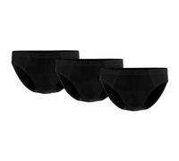 Seidensticker Herren Slips, 3er Pack - Brief 3-Pack, Single Jersey, Baumwollmischung, einfarbig XXL Schwarz