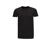 T-Shirt SEIDENSTICKER, Herren, Gr. M, schwarz, 95% Baumwolle 5% Elastan, unifarben, regular fit, Rundhals, Shirts, 1/2 Rundhals Uni (68276036-M) schwarz