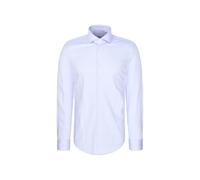 Businesshemd SEIDENSTICKER "Schwarze Rose", Herren, Gr. XL (44), normale Ärmellängen, weiß (blau), 80% Polyamid, 20% Elasthan, unifarben, skinny fit, 2-Knopf-Manschette, Hemden, X-Slim 1/1 Kentkragen 