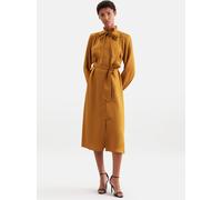 Sommerkleid SEIDENSTICKER, Damen, Gr. XXL (44), Normalgrößen, messing, 100% Acetat, unifarben, regular fit, Kleider Sommerkleid, 1/1 Stehkragen Uni (90124425-44) messing
