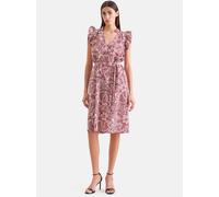 Sommerkleid SEIDENSTICKER, Damen, Gr. S (36), Normalgrößen, rosa, 85% Viskose, 15% Polyamid, bedruckt, regular fit, V-Ausschnitt, Kleider Sommerkleid, Ohne Arm V-Neck Druck (62422942-36) rosa