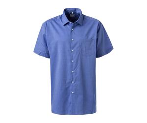 Seidensticker Kurzarmhemd Herren Regular Fit Kurzarm Kent blau, 43