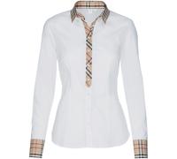 Seidensticker Regular Fit Bluse Optical White, Einfarbig