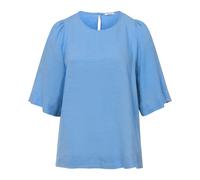 Shirtbluse SEIDENSTICKER "Schwarze Rose", Damen, Gr. L (40), blau (hellblau), 100% Leinen, unifarben, regular fit, Rundhals, Halbarm, Blusen, Kurzarm Rundhals Uni (51908166-40) hellblau