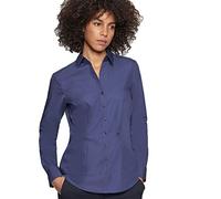 SN080613 Seidensticker Damen Bluse langarm körpernahe Passform Dark Blue 46