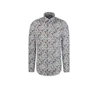 Businesshemd SEIDENSTICKER "Schwarze Rose", Herren, Gr. L (42), normale Ärmellängen, grün, 100% Baumwolle, bedruckt, tailored fit, 2-Knopf-Manschette, Hemden, Shaped 1/1 Kentkragen Druck (67917258-42)