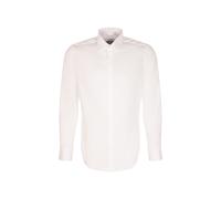 Businesshemd SEIDENSTICKER "Schwarze Rose", Herren, Gr. XL (43), normale Ärmellängen, weiß (ecru), 100% Baumwolle, unifarben, regular fit, 2-Knopf-Manschette, Hemden, Regular 1/1 Kentkragen Uni (53599