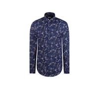 Seidensticker Slim Fit Hemd dunkelblau, Bedruckt