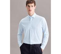 Businesshemd SEIDENSTICKER "Regular", Herren, Gr. M39, normale Ärmellängen, blau (hellblau), 96% Polyamid, 4% Elasthan, gestreift, regular fit, 2-Knopf-Manschette, Hemden, Regular 1/1 Kentkragen Strei