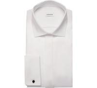 Smokinghemd SEIDENSTICKER "Schwarze Rose", Herren, Gr. 3XL (47), normale Ärmellängen, weiß, 100% Baumwolle, unifarben, regular fit, Doppelmanschette, Hemden, Gala Uni (49877367-47) weiß