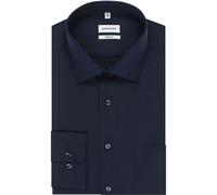 Businesshemd SEIDENSTICKER "Schwarze Rose", Herren, Gr. L41, normale Ärmellängen, blau (dunkelblau), 100% Baumwolle, unifarben, regular fit, 2-Knopf-Manschette, Hemden, Regular 1/1 Kentkragen Uni (374