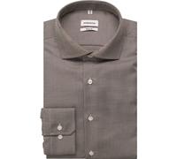 Seidensticker Regular Fit Hemd dunkelbraun, Strukturiert