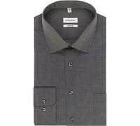 Businesshemd SEIDENSTICKER "Schwarze Rose", Herren, Gr. 4XL (50), normale Ärmellängen, grau, 100% Baumwolle, unifarben, regular fit, 2-Knopf-Manschette, Hemden, Regular 1/1 Kentkragen Uni (22791132-50