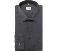 Businesshemd SEIDENSTICKER "Schwarze Rose", Herren, Gr. 3XL (48), verlängerte Ärmellängen, grau, 100% Baumwolle, unifarben, regular fit, 2-Knopf-Manschette, Hemden, Regular 1/1 Extra lang Kentkragen U