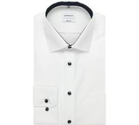 Businesshemd SEIDENSTICKER "Schwarze Rose", Herren, Gr. XL (43), verlängerte Ärmellängen, weiß, 100% Baumwolle, unifarben, regular fit, 2-Knopf-Manschette, Hemden, Regular 1/1 Extra lang Kentkragen Un