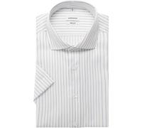 Seidensticker Regular Fit Hemd Kurzarm weiss/blau