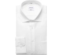 Businesshemd SEIDENSTICKER "Schwarze Rose", Herren, Gr. 3XL (47), normale Ärmellängen, weiß, 100% Baumwolle, unifarben, regular fit, 2-Knopf-Manschette, Hemden, Regular 1/1 Kentkragen Uni (79572405-47