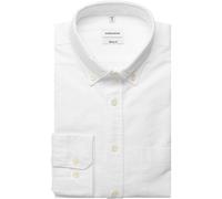 Businesshemd SEIDENSTICKER, Herren, Gr. XL (44), normale Ärmellängen, weiß, 100% Baumwolle, unifarben, regular fit, Langarm 2-Knopf-Manschette, Hemden, Regular Button-Down-Kragen Uni (65343822-44) wei