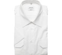 Seidensticker Regular Fit Pilotenhemd Kurzarm weiss