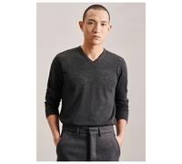 Pullunder SEIDENSTICKER "Schwarze Rose", Herren, Gr. XXL, anthra mélange, 100% Wolle, unifarben, regular fit, V-Ausschnitt, Pullover Pullunder, 1/1 V-Neck Uni (66174733-XXL) anthra mélange