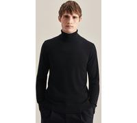 Seidensticker Pullover Herren Regular Fit Wolle schwarz, S