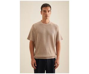 Seidensticker Regular Fit T-Shirt beige, Einfarbig