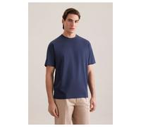 Seidensticker Shaped T-Shirt Blue Grey, Einfarbig