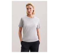 T-Shirt SEIDENSTICKER "Schwarze Rose", Damen, Gr. XL, grau, 100% Baumwolle, unifarben, regular fit, Rundhals, Shirts T-Shirt, 1/2 Rundhals Uni (78566502-XL) grau