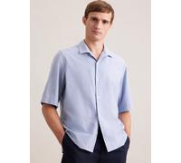 Seidensticker Resort Hemd Herren Regular Fit Baumwolle blau, S
