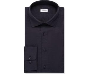 Seidensticker Shaped Flanellhemd dunkelblau, Einfarbig